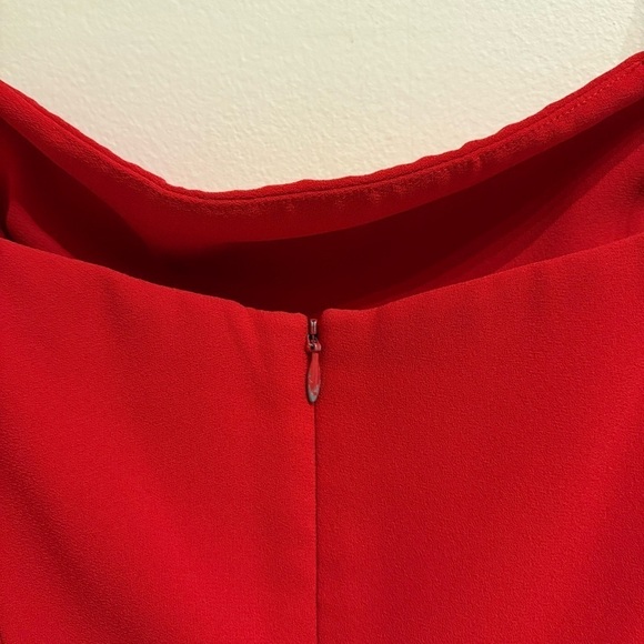 Jill Jill Stuart Red Crepe Strapless Jumpsuit Size 12 - Picture 10 of 12